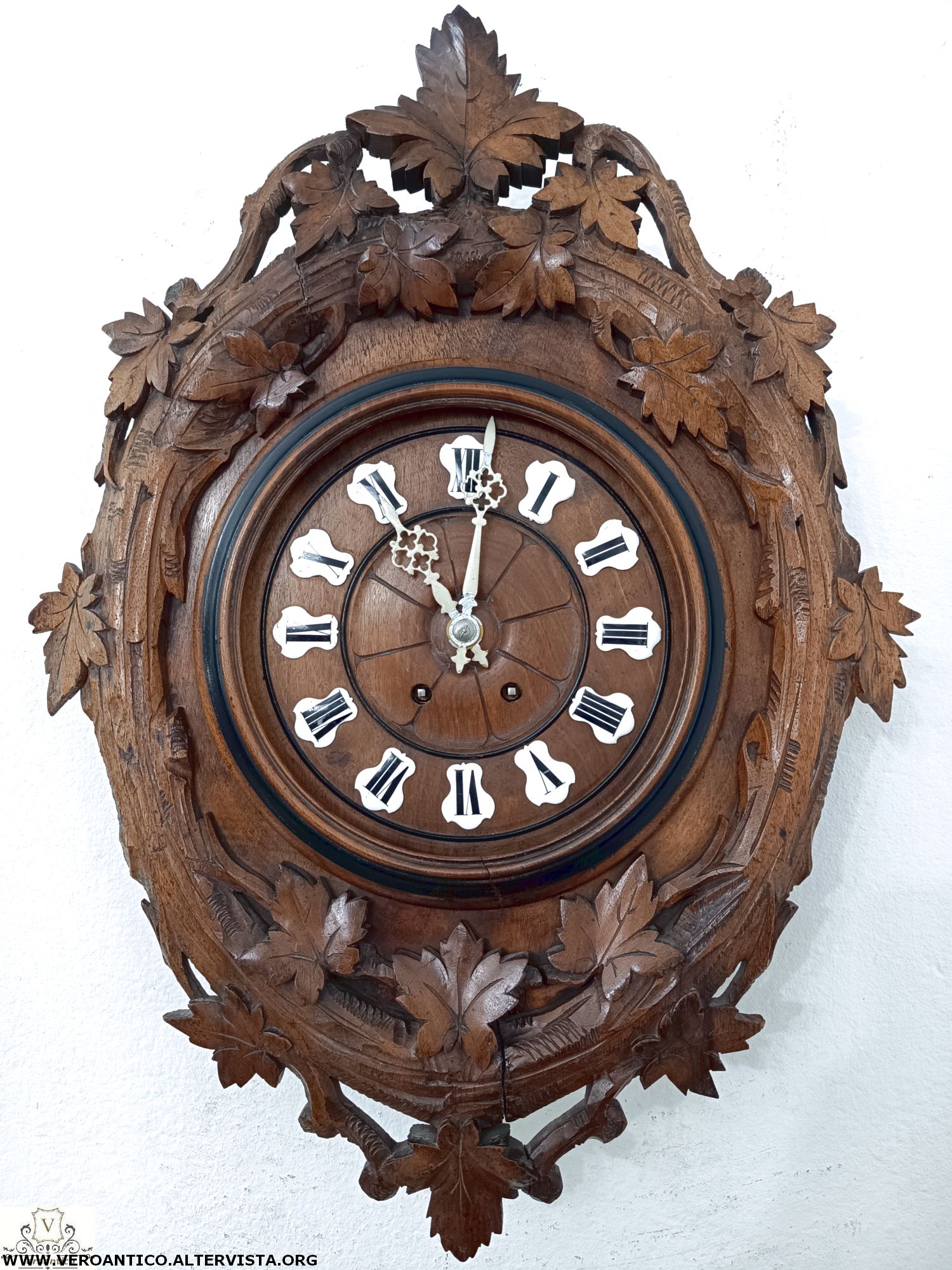 Antico orologio da camino con suoneria Westminster